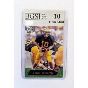 Tom Brady 2000 Press Pass Rookie Card in Gem Mint 10 condition